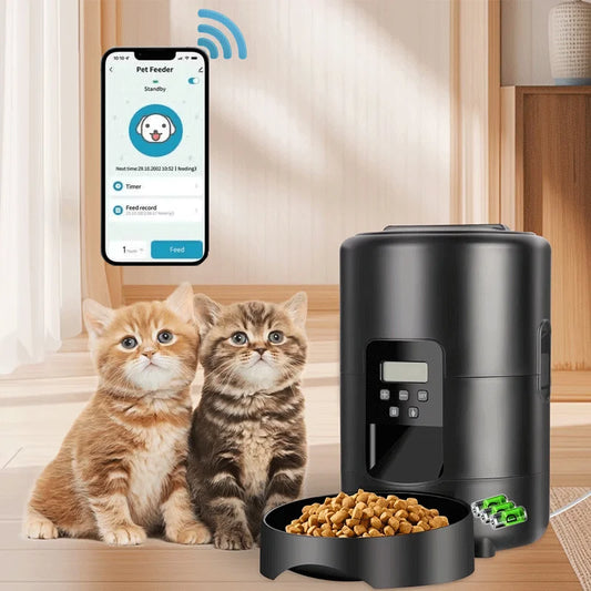 2L APP Control Automatic Pet Feeder Button Version Auto Cat Food Dispenser Smart Control Pet Feeder for Cats Dog Dry Food Bowl