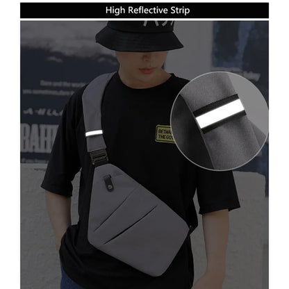 Men Ultra Thin Anti-Theft Small Chest Bag Mini Cross Body Bags Male One Shoulder Sling Bag for Travel Boy Sports Bag