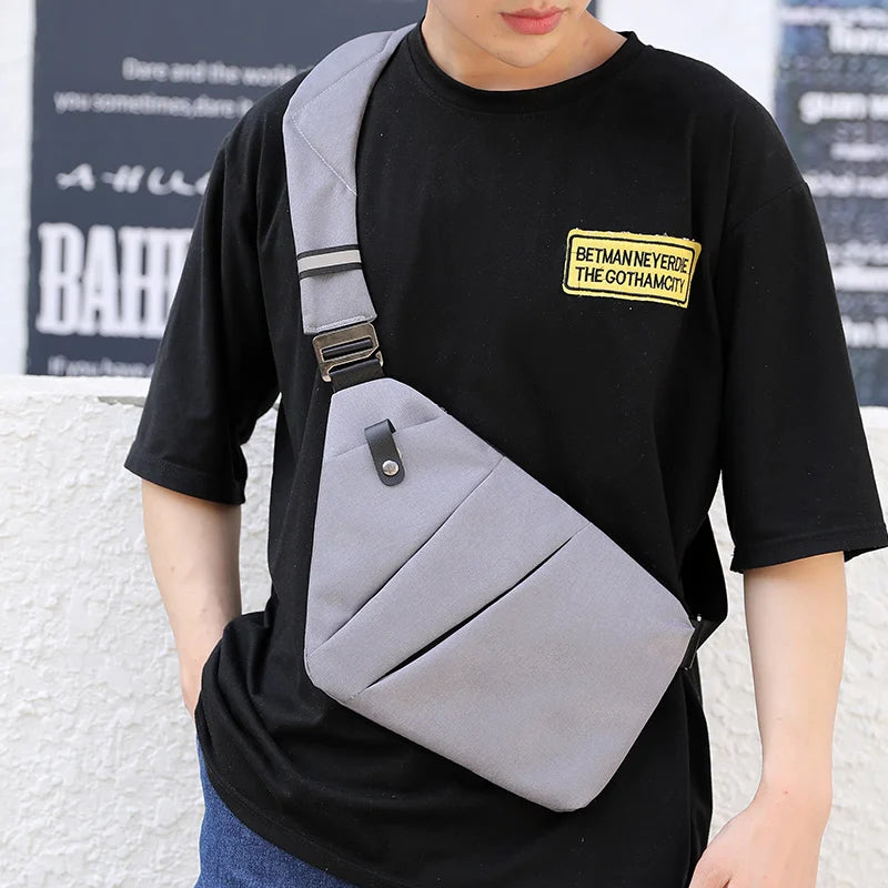 Men Ultra Thin Anti-Theft Small Chest Bag Mini Cross Body Bags Male One Shoulder Sling Bag for Travel Boy Sports Bag
